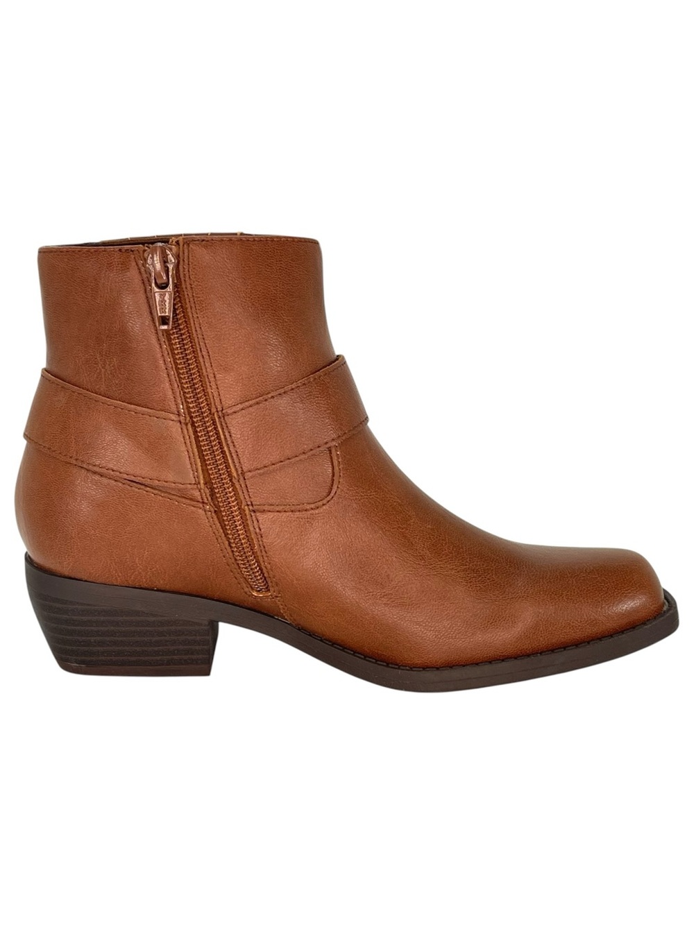 Sun + Stone Westinn Brown faux Leather Womens Ankle Boots Size 6M - Picture 5 of 11